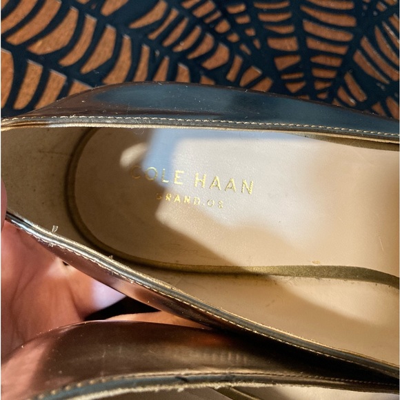 Cole Haan Grand OS Gold Kitten Heels - Picture 4 of 8